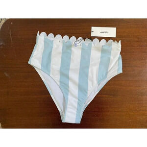 Vero Moda Women's Bikini Size M Blue&White NWT High Waisted Stripe‎